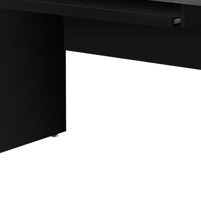 24" Gray and Black Computer Desk