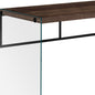 24" Brown and Clear Computer Desk
