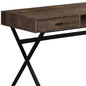47" Brown and Black Computer Desk With Two Drawers