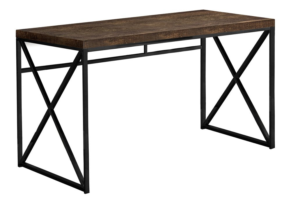24" Brown and Black Computer Desk