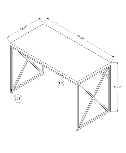 47" Brown and Black Computer Desk