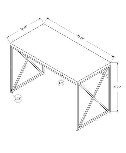 24" Gray and Black Computer Desk