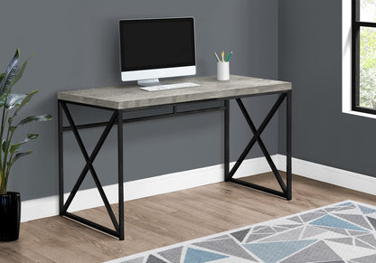 24" Gray and Black Computer Desk