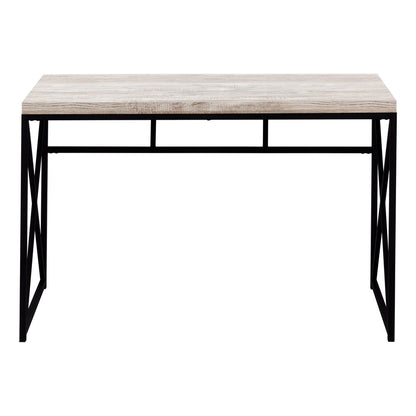 24" Taupe and Black Computer Desk