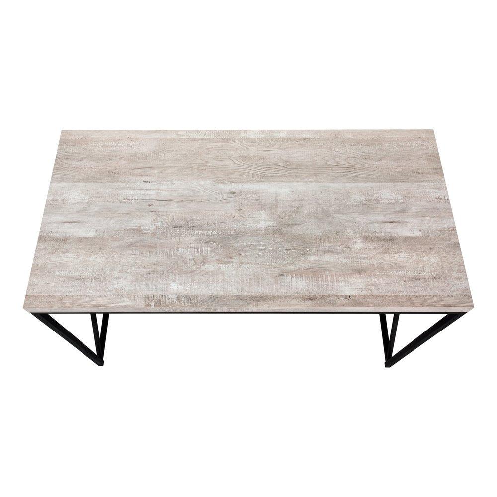 47" Taupe and Black Computer Desk