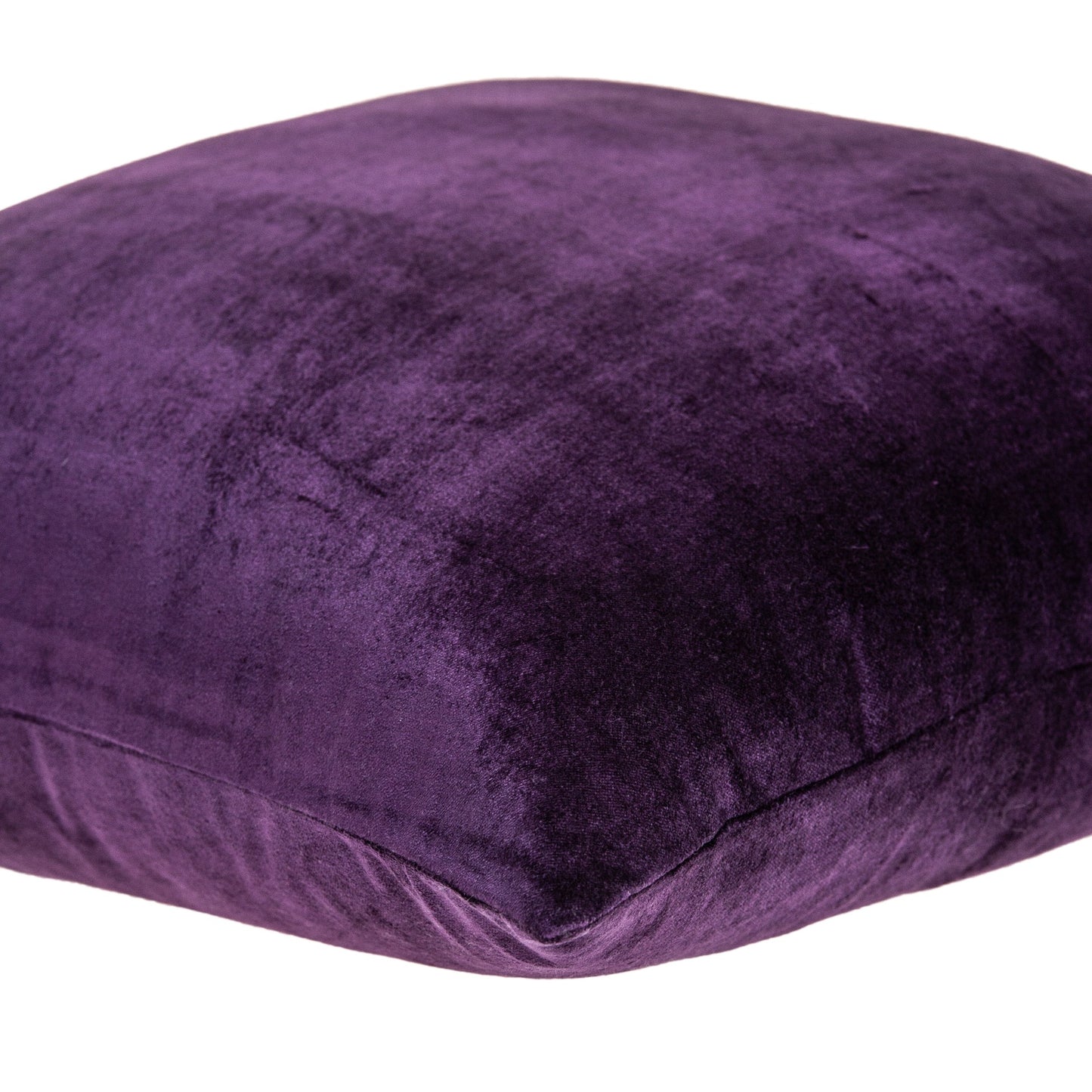 18" Purple Cotton Blend Throw Pillow