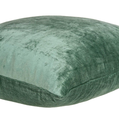 20" X 7" X 20" Transitional Green Solid Pillow Cover With Poly Insert