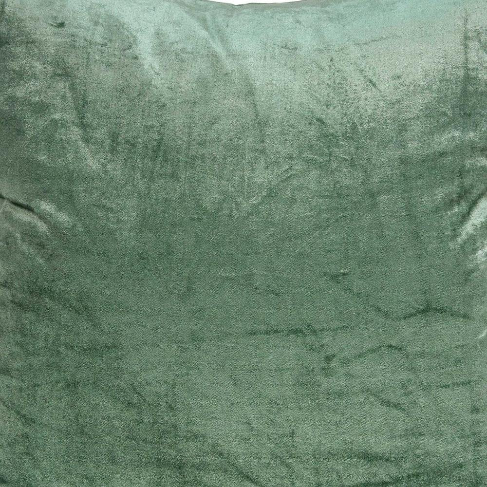 20" X 7" X 20" Transitional Green Solid Pillow Cover With Poly Insert