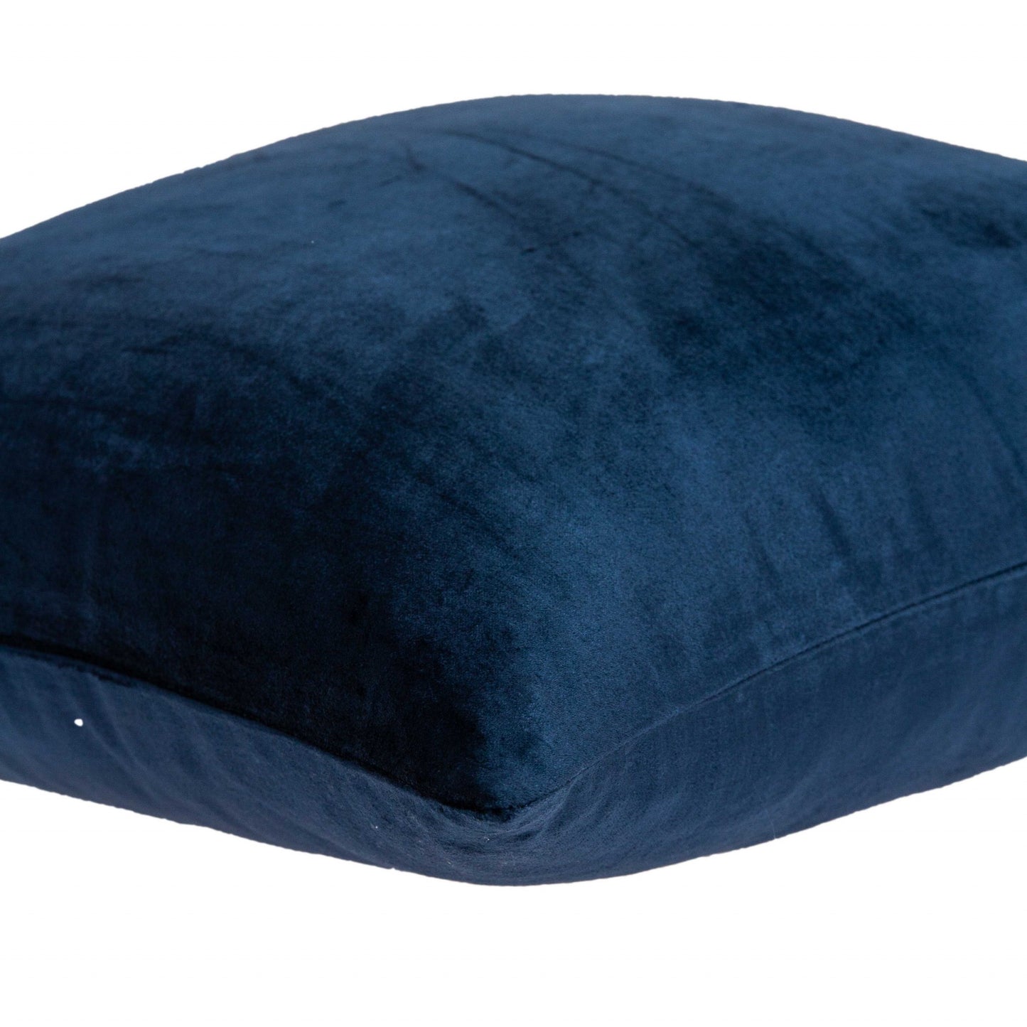 20" Navy Blue Cotton Blend Throw Pillow