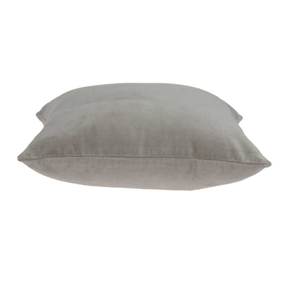 20" X 7" X 20" Transitional Gray Solid Pillow Cover With Poly Insert