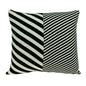 18" X 5" X 18" Transitional White & Black Pillow Cover With Poly Insert
