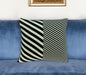 18" X 5" X 18" Transitional White & Black Pillow Cover With Poly Insert