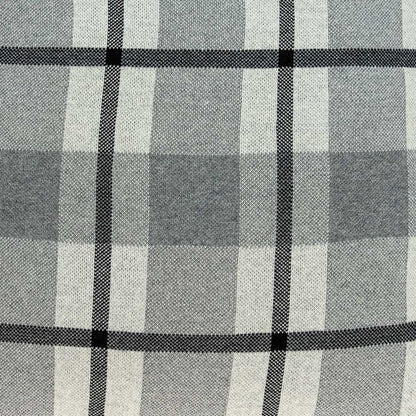 20" X 7" X 20" Transitional Tan & Grey Cotton Pillow Cover With Poly Insert