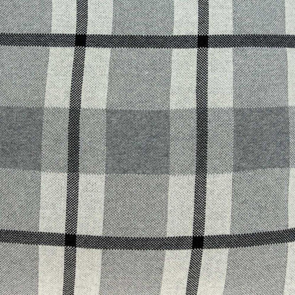 20" X 7" X 20" Transitional Tan & Grey Cotton Pillow Cover With Poly Insert