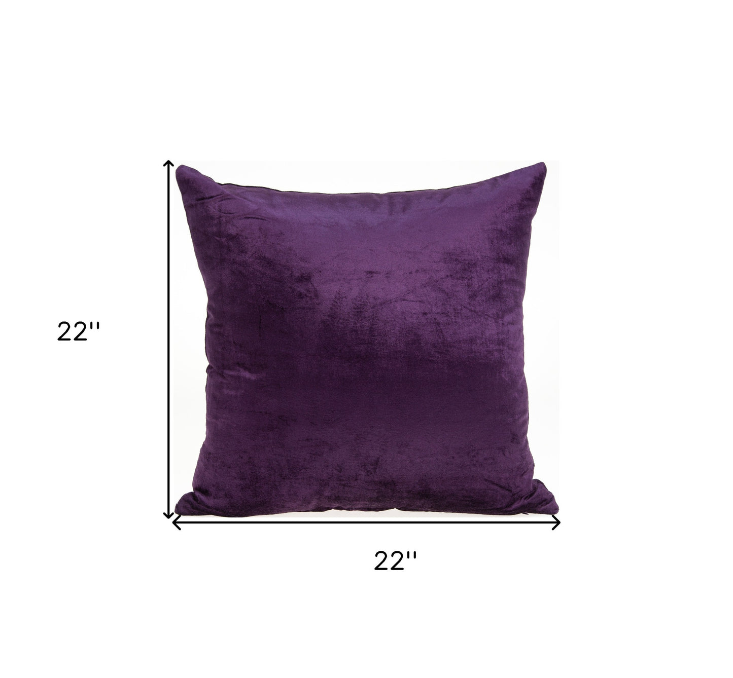 22" Purple Cotton Blend Throw Pillow