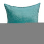 22" X 7" X 22" Transitional Aqua Solid Pillow Cover With Poly Insert