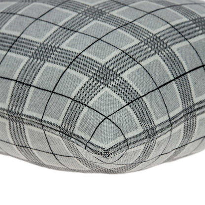 20" X 7" X 20" Transitional Gray Accent Pillow Cover With Poly Insert