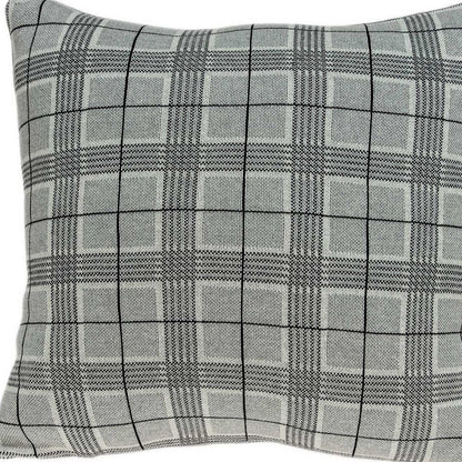20" X 7" X 20" Transitional Gray Accent Pillow Cover With Poly Insert