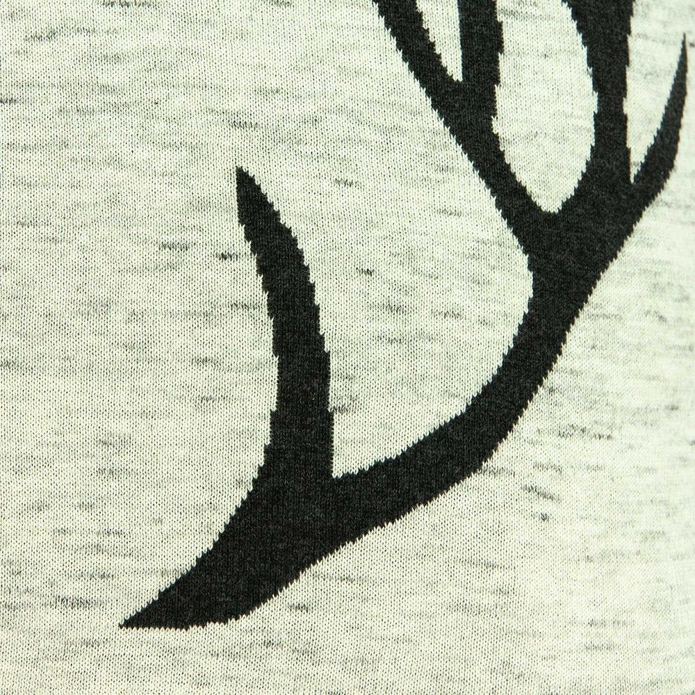 20" Gray And Black Lodge Antlers Cotton Throw Pillow