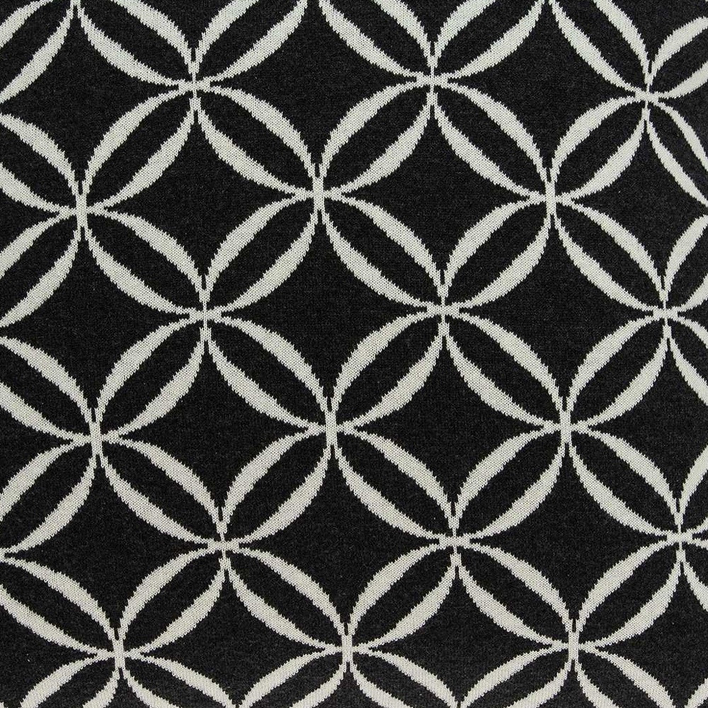 20" X 7" X 20" Transitional Black Pillow Cover With Poly Insert