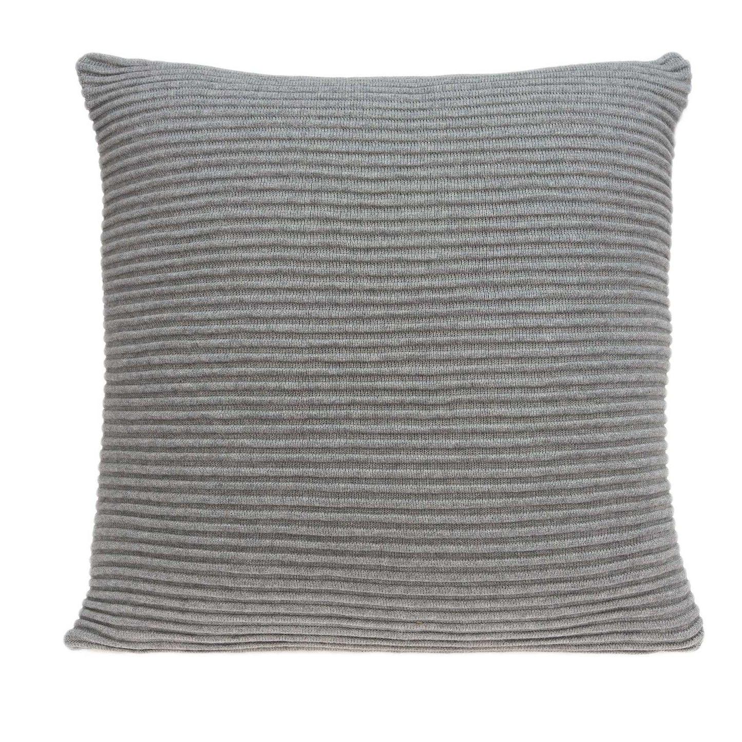 20" X 7" X 20" Elegant Transitional Gray Pillow Cover With Poly Insert