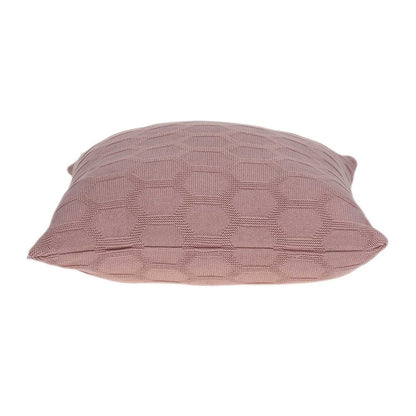 20" Pink Honeycomb Cotton Throw Pillow