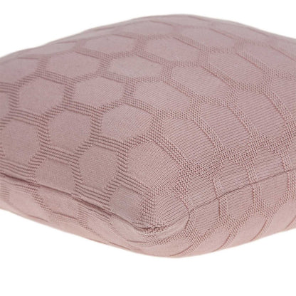 20" Pink Honeycomb Cotton Throw Pillow