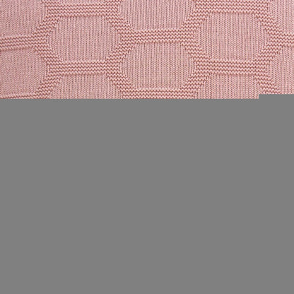 20" Pink Honeycomb Cotton Throw Pillow