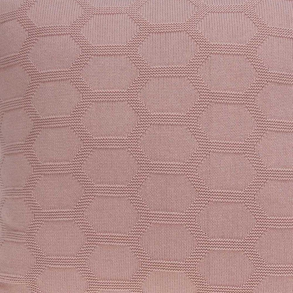 20" Pink Honeycomb Cotton Throw Pillow