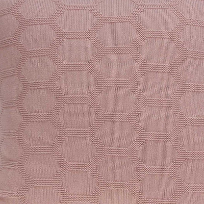 20" Pink Honeycomb Cotton Throw Pillow