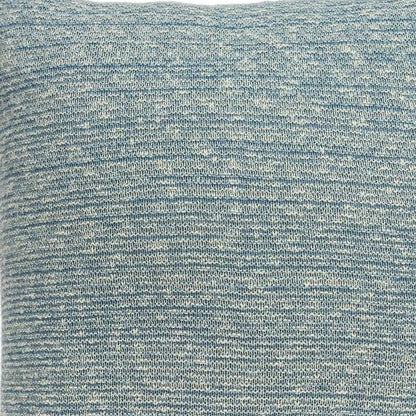 20" Aqua Teal Woven Cotton Blend Throw Pillow