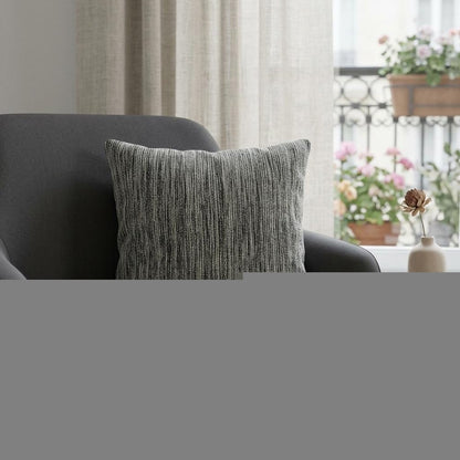 20" Gray Woven Cotton Blend Throw Pillow