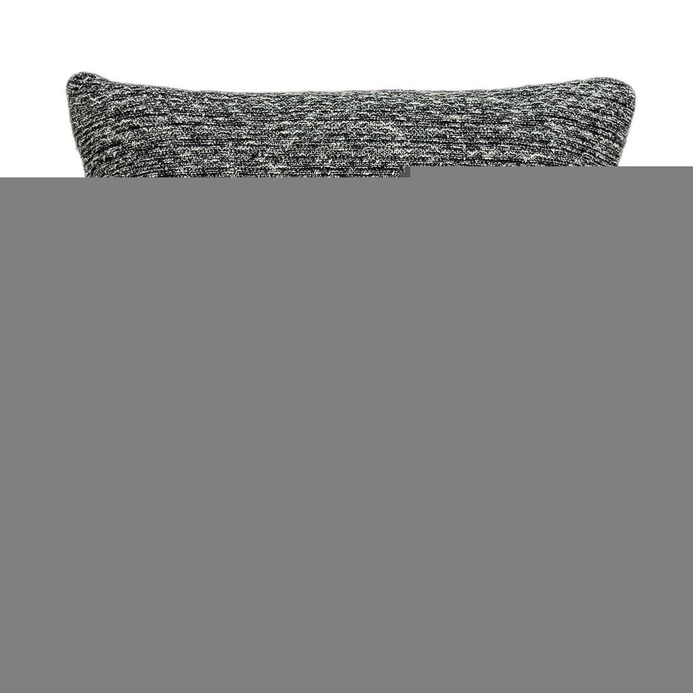20" Charcoal Woven Cotton Blend Throw Pillow