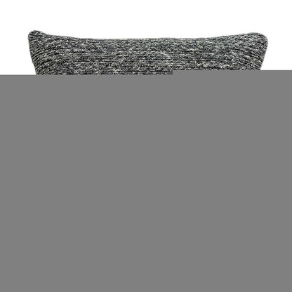 20" Charcoal Woven Cotton Blend Throw Pillow