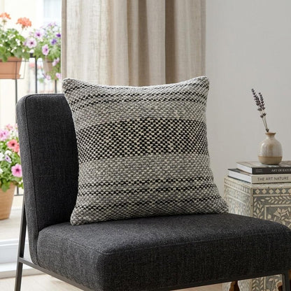 20" X 7" X 20" Stunning Transitional Gray Accent Pillow Cover With Poly Insert