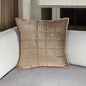 20" X 7" X 20" Transitional Taupe Solid Quilted Pillow Cover With Poly Insert