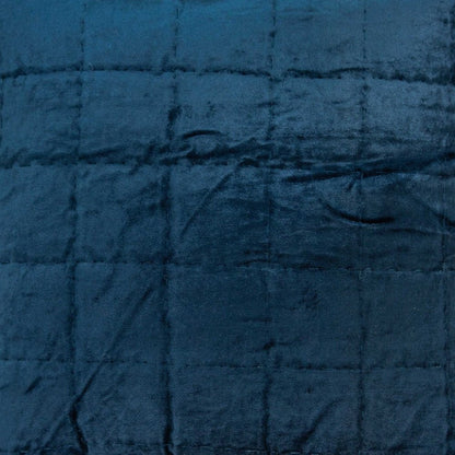 20" X 7" X 20" Transitional Navy Blue Quilted Pillow Cover With Poly Insert