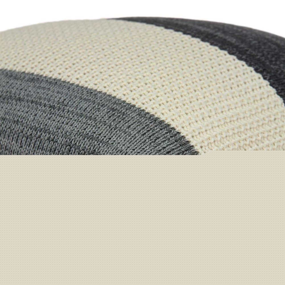 20" X 7" X 20" Transitional Cream And Gray Pillow Cover With Poly Insert