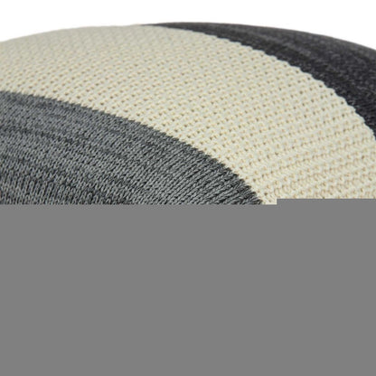 20" X 7" X 20" Transitional Cream And Gray Pillow Cover With Poly Insert