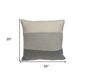 20" X 7" X 20" Transitional Tan Cotton Pillow Cover With Poly Insert