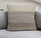 20" X 20" Beige and Brown Cotton Pillow