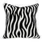 20" X 7" X 20" Transitional Black And White Zebra Pillow Cover With Poly Insert