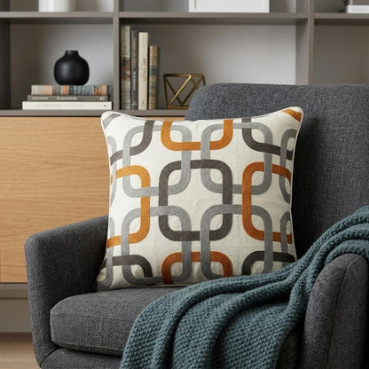 20" X 7" X 20" Multicolor Pillow Cover With Poly Insert