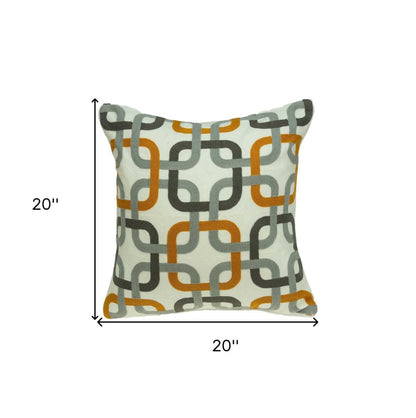 20" X 7" X 20" Multicolor Pillow Cover With Poly Insert