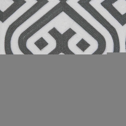 20" X 7" X 20" Gray And White Accent Pillow Cover With Poly Insert