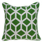 20" X 7" X 20" Transitional Green And White Pillow Cover With Poly Insert