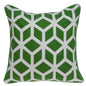 20" Green and White Throw Pillow