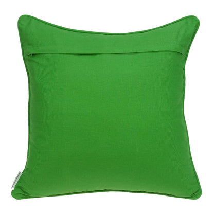 20" X 7" X 20" Transitional Green And White Pillow Cover With Poly Insert