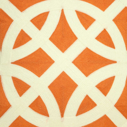 20" X 7" X 20" Transitional Orange Pillow Cover With Poly Insert