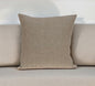 20" X 7" X 20" Charming Transitional Tan Cotton Accent Pillow Cover With Poly Insert